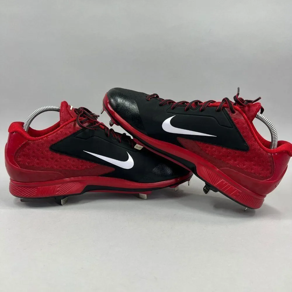 Nike Air Huarache Pro Baseball Cleats Men's 13.5 Red‎ Low Metal Athletic Shoes